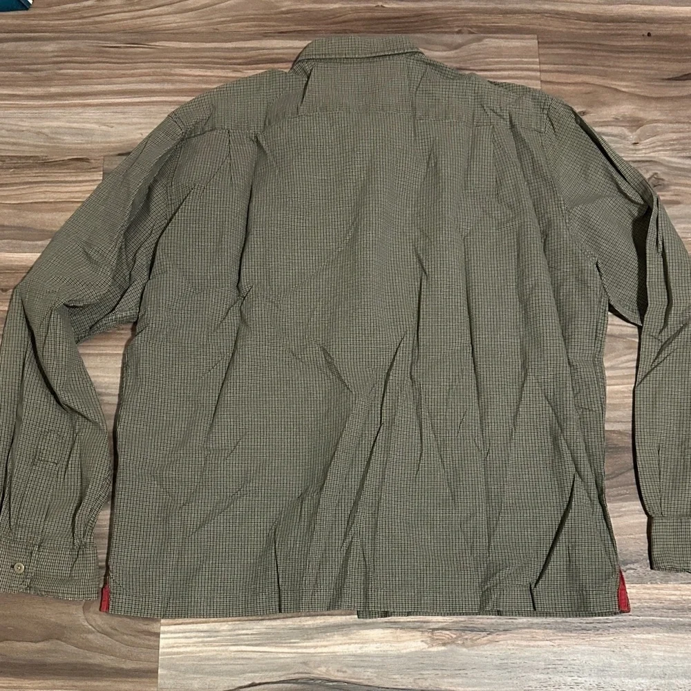 Abercrombie & Fitch Green Plaid Long Sleeve Button-Up Shirt Men's XL Cotton